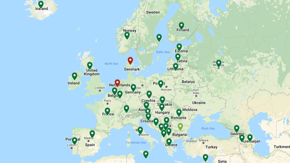 This is a map of Europe.  